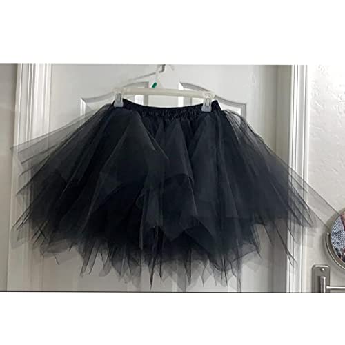 Topdress Women's 1950S Vintage Tutu Petticoat Ballet Bubble Skirt (26 Colors) Black Xl #TOP5