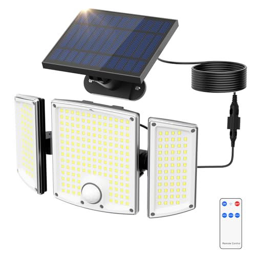 Onforu Solar Lights Outdoor, 3500LM 278 LEDs Split Motion Sensor Flood Lights with 16.4 ft Cable...
