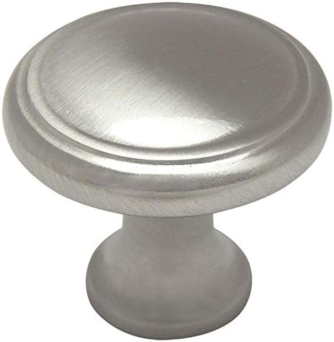 Cosmas 50 Pack 5982SN Satin Nickel Cabinet Hardware Round Knob - 1-1/8" Diameter