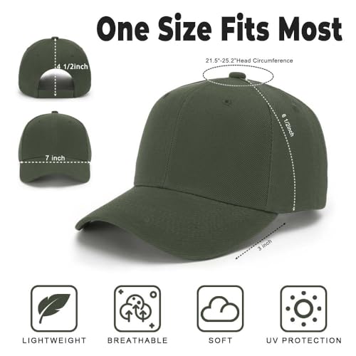 Image of ZH Plain Adjustable Baseball Cap - Lot of 12 Unisex Blank Design Caps