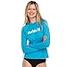 Hurley Rash Guard for Women, Womens Rash Guard Long Sleeve Shirts, Rashguard Swim Shirt Women UPF 50+ SPF & UV Protection Turquoise
