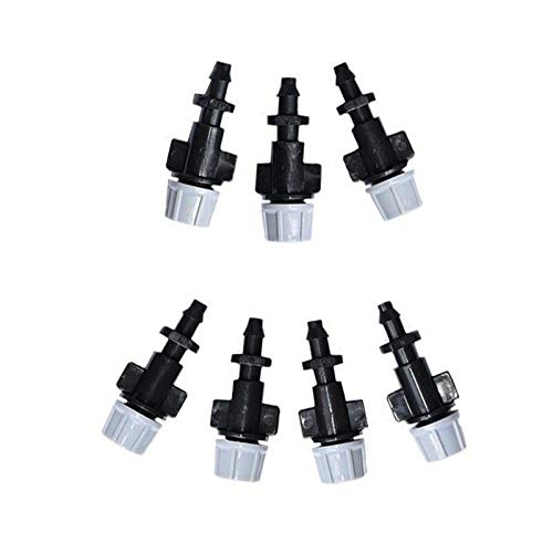 LISHI-DZI 100pcs Atomizing Nozzle Drippers Irrigation Nozzle Water Mist Sprinkler Barbed 1/4