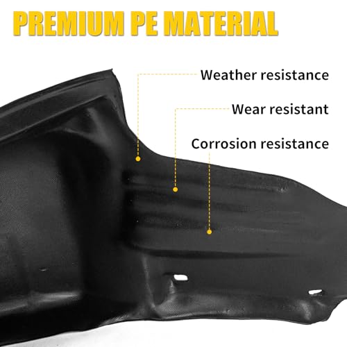 Image of Rear Wheel Well Liners Compatible with 2021-2025 Ford F150 (Not for Raptor) Rear Wheel Arch Liners PE No Drilling Well Guards Tire Inner Fenders for 2024 F-150 Accessories (2PCS)