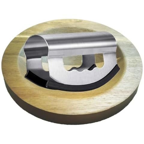 Mezzaluna Salad Knife Chopper with and Cutting Board,Set Rocker Chopper Slicer Cutter Cutting Board and Knife Sets Cutting Board Sets Mezzaluna Chopper Alaskan Ulu Knife Kit for Kitchen and Dining Cover