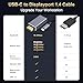 Paloxy USB C to DisplayPort 1.4 Cable (8K@60hz 4K@240hz 2K@360Hz), Type-C to DisplayPort 1.4 Cord，for Thunderbolt 3/4/5，MacBook Pro/Air, iPhone 16 Pro/Max,Galaxy S25/S24/S23，XPS, Surface (3.3ft)