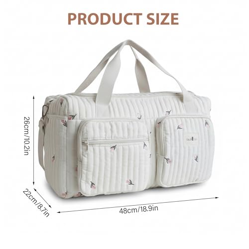 Sac à langer matelassé grand format de voyage pour bébé style 1 - 4
