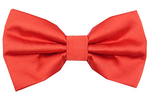 Image of Tie Studio Mens Formal Solid Bow tie | Satin | Microfiber | Standard Size | Premium fabric | Superior Clip Hold | Packaging - Box | Colour - Black Bow Tie (Set of 1)