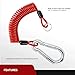 Nilight Breakaway Trailer Cable Heavy Duty Stainless Steel Spring Towing Coiled Wire Extend to 6FT Safety Straps Ground Clip Break Switch Replacement for Tow Hitch RV Camper Boat
