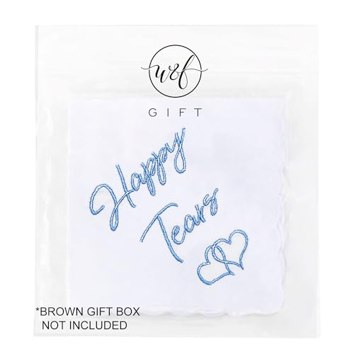 Image of Mother Of The Bride Gifts Something Blue For Bride On Wedding Day Handkerchief