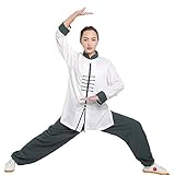 Tai Chi Ropa Mujeres, Hombres Hombres Acogedor Transpirable Unisex Ropa De Kungfu Ropa De Artes Marciales Ropa De Rendimiento De Grupo,Verde-Pequeño (Indigo XL) (Indigo M)