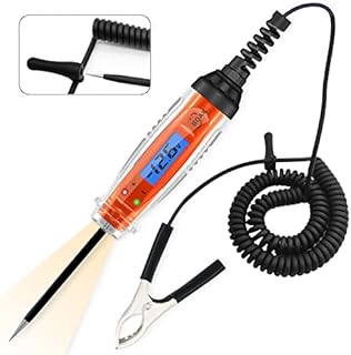 BOAK Test Light Automotive, 3-60V DC Test Light with Voltage Display and Polarity Indicate,Wire Tester with Voltmeter,Circuit Tester with Illumination,Automotive Fuse Tester for Various Vehicles.
