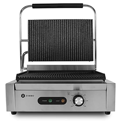 ZORRO Kontaktgrill ZGR 1 - Gastro - 2200 W - Sandwichgrill Paninigrill - Elektrogrill - Steakgrill – Bild 3