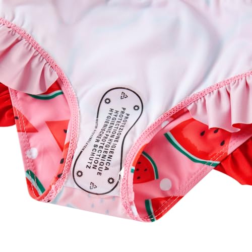 Cuddomper Toddler Girls Swimsuit 3-4T One-piece Bikini Set Two Sets Matching Pink Watermelon Adjustable Strap Bathing Suits for Summer Beach Swimwear — view 4