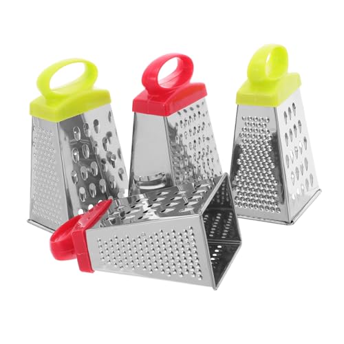 TIDTALEO 4個 ミニ不??四面手持チーズおろし器 野菜ガーリックグレーター 食感向上 キッチン用携帯スライサー ピクニックや旅行に