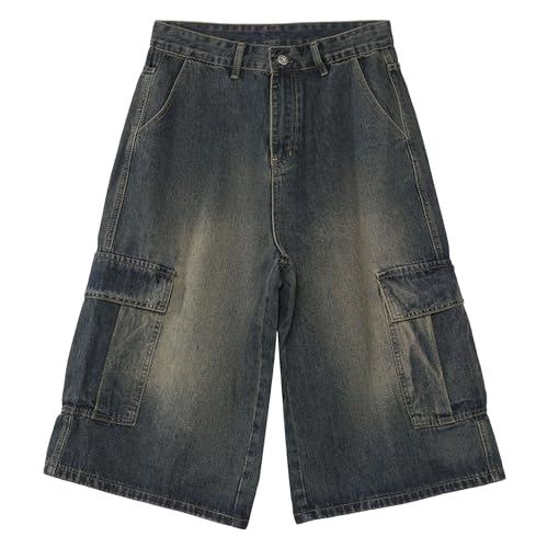 Short en jean délavé homme fini les poches pleines avec ce style hip-hop