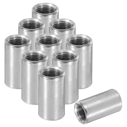 PATIKIL 1/8 NPT Femelle Soudure Couplage, 10 Paquet 304 Acier Inox Fileté Demi Couplage Soudé Bonde Raccords Connecteur pour Tuyau Carburant Réservoir