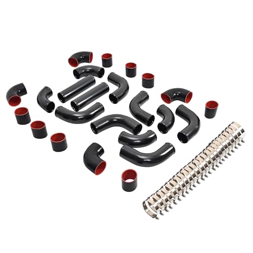 ALMULOO Universal 3" DIY Intercooler Pipe & Boot Kit Turbo