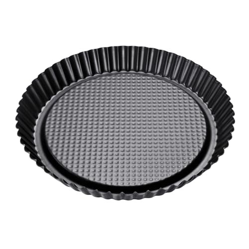Zenker Stampo Crostata fondo a Nido d'Ape Ø28Cm, Linea Black Metallic, Rivestimento Antiaderente (Colore: Nero Metallizzato), Quantità: 1 Pezzo, Acciaio
