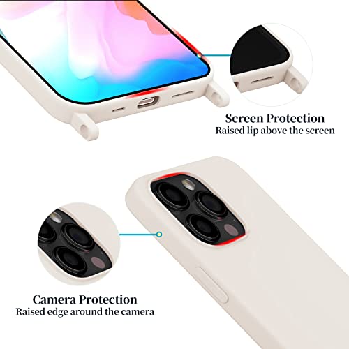 Image of Compatible with iPhone 11 Pro Case with Lanyard Crossbody iPhone Case with Strap Adjustable Shockproof Drop Protection Silicone Phone Cover for iPhone 11 Pro 5.8'' Stone