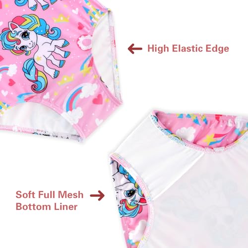 Image of Girls One Piece Swimsuits Summer UPF 50+ Quick Dry Beach Bathing Suit Cross Shoulder Strap Swimwear 2-10 Years