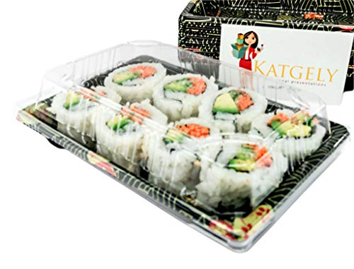 Katgely Small  8 Sushi Trays with Lids Pack of 50
