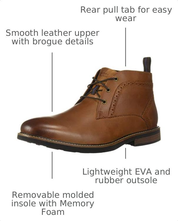 Image of Nunn Bush Ozark Plain Toe Chukka Boot with KORE Walking Comfort Technology