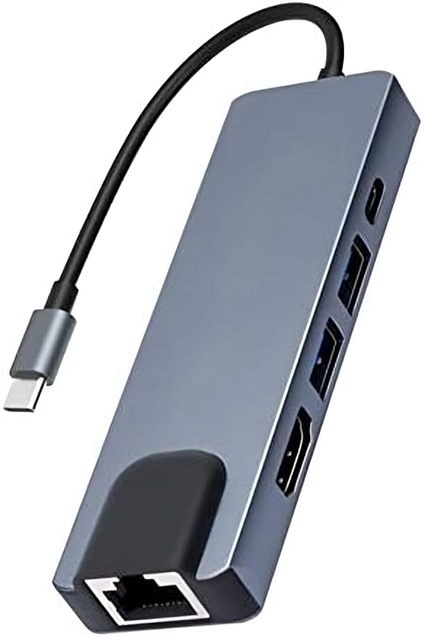 𝟏𝟓 𝐘𝐄𝐀𝐑𝐒 𝐖𝐀𝐑𝐑𝐀𝐍𝐓𝐘 New Version USB-C Hub, 5-in-1 Multiport Adapter with HDMI, USB 3.0 Ports, RJ45 Ethernet, Space Grey Aluminium Docking Station-picture-39