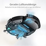 Saugroboter Q5,HONITURE 2-in-1 Staubsauger Roboter LCD mit Wischfunktion und intelligenter Navigation,350ml E-Wassertank,2000Pa Absaugung,mit Fernbedienung ,APP und Alexa für Tierhaare ,Hartboden - 2