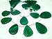 LKBEADS 2 Strand-AA-Green Onyx Carved Big Focal Leaves Shapes 8 Inch Long Long Stones Measure- 15x20-17x27mm Code-HIGH-9656