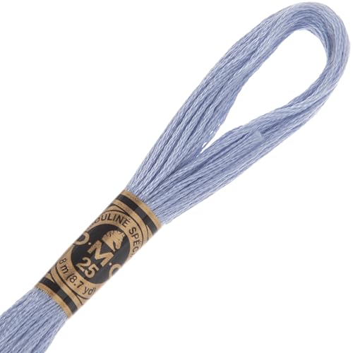 Image of Hobby Lobby DMC Cotton Embroidery Floss - 159 Light Gray Blue, Set of 12