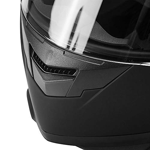Ilm Full Face Motorcycle Helmet For Motocross Street Bike Dot Certified 2 Visors Model-317(Matte Black, L) #TOP3