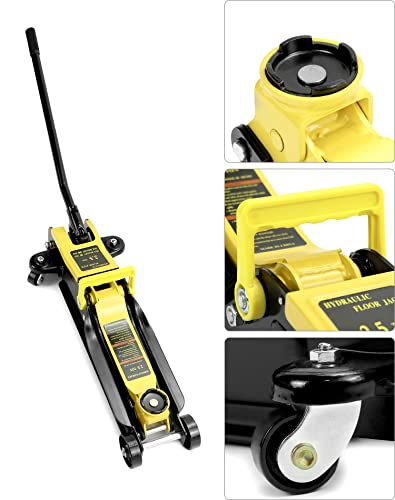 QWORK 2.5 Ton Low Profile Hydraulic Trolley Jack #TOP28