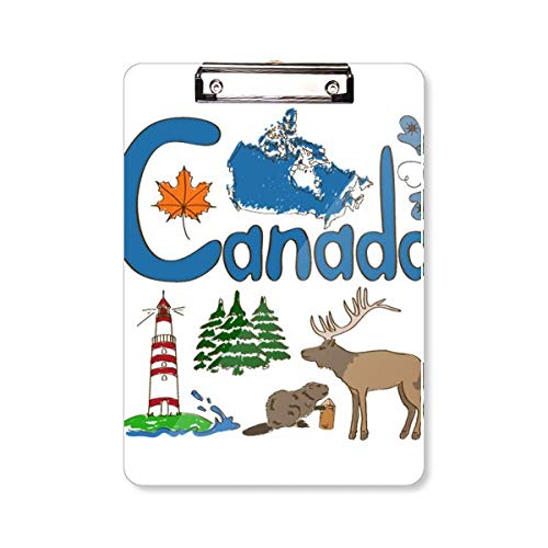 Porte-bloc A4 Canada rigide avec pince métallique pour bureau