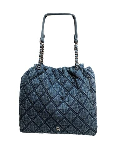 Sac en denim féminin de la marque Tommy Hilfiger aux finitions haut de gamme