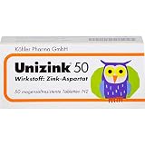 Unizink 50 mg magensaftresistente Tabletten, 50 St. Tabletten