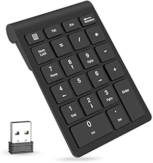 Wireless Number Pads, Numeric Keypad Numpad 22 Keys Portable 2.4 GHz Financial Accounting Number Keyboard Extensions 10 Key for Laptop, PC, Desktop, Surface Pro, Notebook