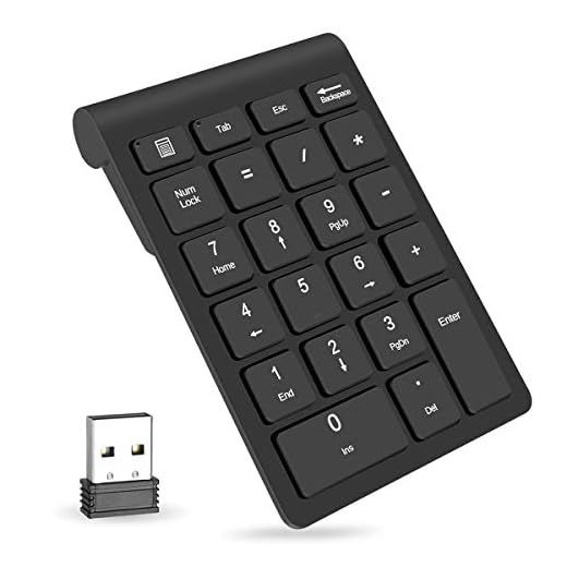 Wireless Number Pads, Numeric Keypad Numpad 22 Keys Portable 2.4 GHz Financial Accounting Number Keyboard Extensions 10 Key for Laptop, PC, Desktop, Surface Pro, Notebook