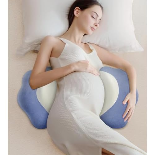 Pregnancy Pillows for Sleeping, Memory Foam Maternity Pillow Support for Back Belly HIPS, Adjustable Travel Wedge Pillow for Pregnant Women, Side Sleeping Pregnant Pillows with Velvet Cover