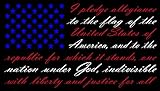 American Flag Pledge of Allegiance Red, White, and Blue Vinyl Truck Window Sticker Decal (13' x 22')