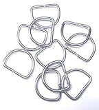  Halbringe/D-Ringe silber 20 mm 10er Set