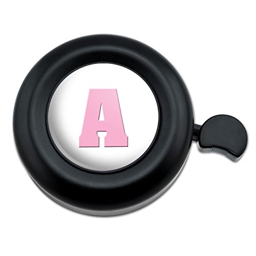GRAPHICS & MORE Letter A Initial Baby Girl Block Font Pink Shower Bicycle Handlebar Bike Bell