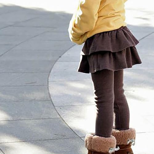 Girls Leggings School Un𝐢form Pantskirt Ruffle Skirt Pants Warm Leggings with Skirt Winter Tight Pantskirts2