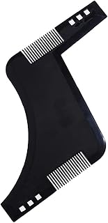 U-M 1PC Beard Shaand Styling Template Comb Hair Lineup Tool Stencil Guide for Perfect Line Up and Edging- Work with Any Tmers Or Clippers(-Black) Practical Attractive å¦‚å›¾æ‰€示 As Shown
