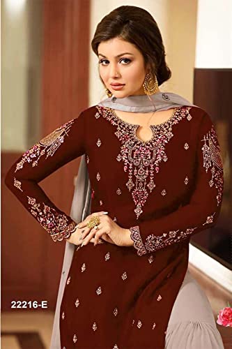 Image of SHAFNUFAB Womens Net Semi Stitched for Ladies use for women for lehenga suit for punjabi And lehenga suit for for wedding