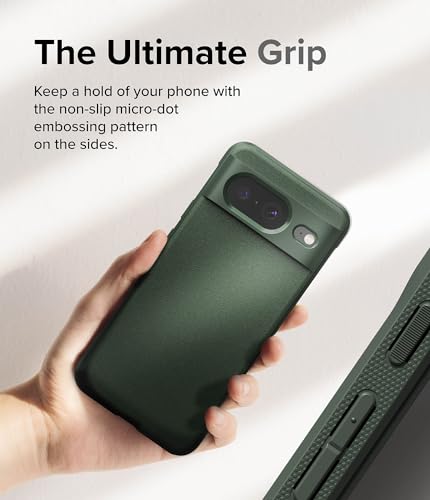 Image of Ringke Onyx for Google Pixel 8 Case [Feels Good in The Hand] Oil & Dirt Resistant, Enhanced Camera Lens Protection, Comfortable Grip, Non-Slip, Lightweight Cover - Dark Green