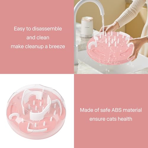 Pet Prime Cat Puzzle Feeder Interactive Enrichment Toys for Indoor Cats Slow Feeder Food Treat Puzzle Cat Stimulation Toys Pink by Pet Prime - Used condition - Image 6