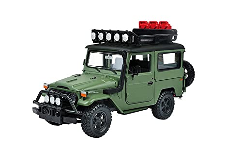 Motor Max 1974 Toyota FJ40 Land Cruiser, Matte Green 79137GN - 1/24 Scale Diecast Model Toy Car