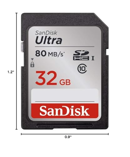 Image of SanDisk Ultra 32GB Class 10 SDHC UHS-I Memory Card up to 80MB /s (SDSDUNC-032G-GN6IN)