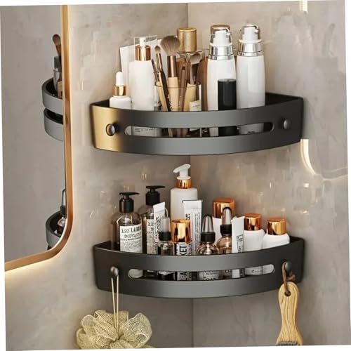 Étagère de douche d'angle sans perçage pour optimiser les petits espaces - 6
