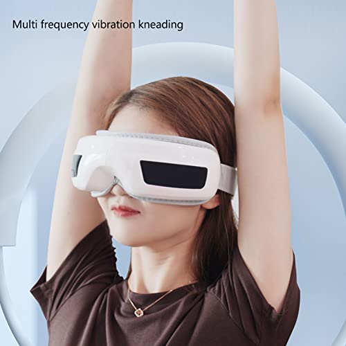 Máquina de Massagem para Os Olhos, Música Calmante, Massageador para Os Olhos Aquecido, Compressa Qu